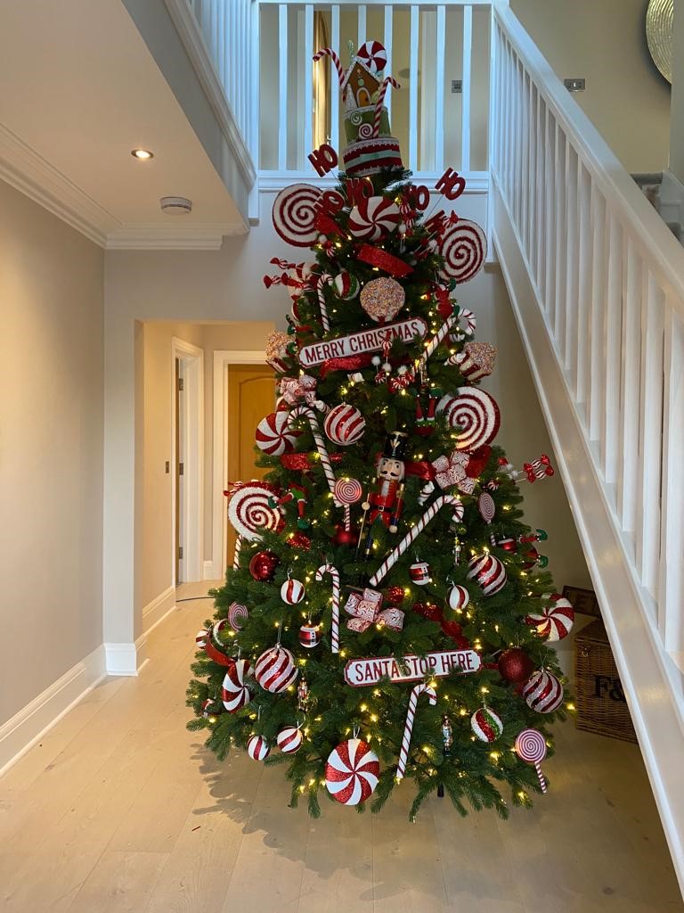 Candy Cane Themed Christmas Tree