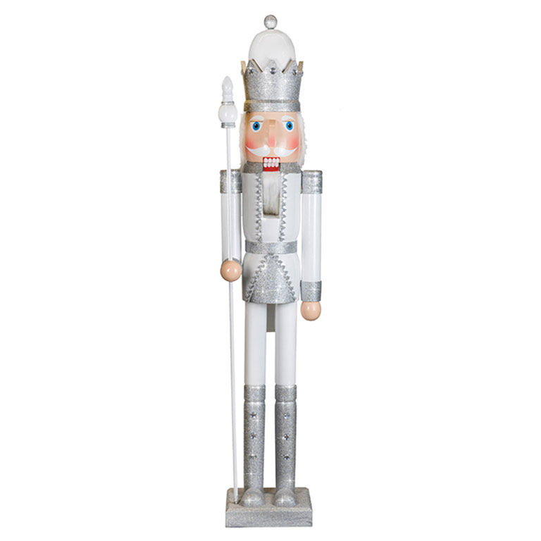 Silver and White Large Nutcracker Silver and White Large Nutcracker