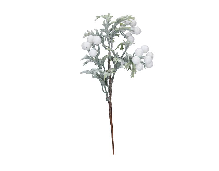 Snowy White Berry Leaf Pick Snowy White Berry Leaf Pick